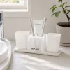 【CL】26Q1#1301#X Multi-functional ceramic toothbrush stand, toothbrush holder, storage foot bath bucket, sports water cup, soap box, travel toothbrush cup set details Picture